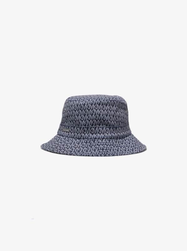 Damske Klobuky Michael Kors Logo Print Organic Cotton Blend Bucket Modre - Doplnky Michael Kors Obchod | YHWOJ-6385